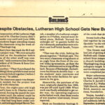 1990 - Buildings, Lutheran High Gets a New Building